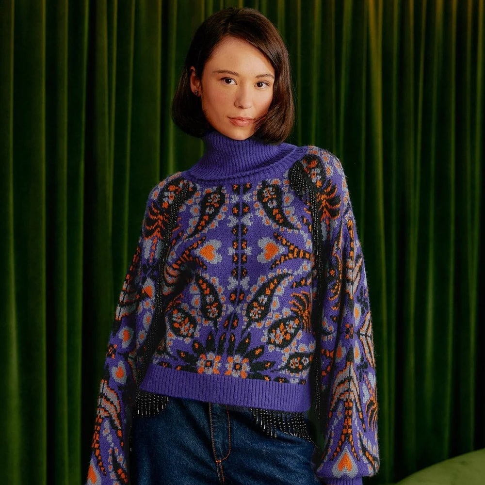 FARM Rio Martina Sequin Sweater